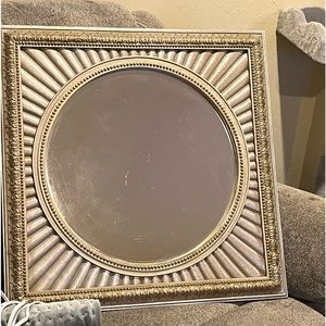 25” square framed mirror